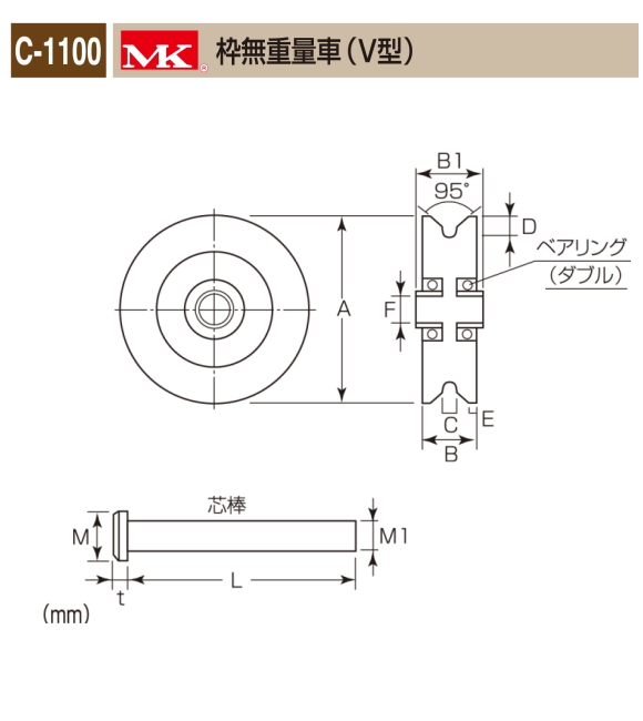 丸喜金属 MALCON 枠無重量車 コ型 オールステンレス S-3800 110 - 5