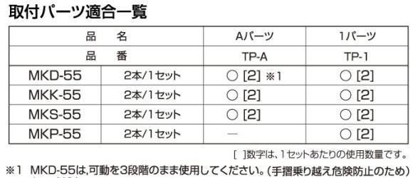 バクマ工業　物干金物ホスロン 取付パーツ